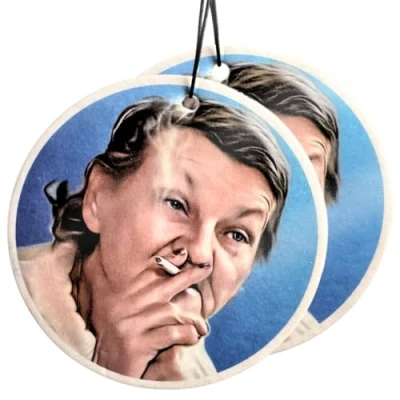 Abbildung von ZETTMANN® NEU: 2er Premium Familie Ritter Duftbaum Auto Lustig I Norman Karin Raus mit die Viecher (Ritter Retro, Vanille)