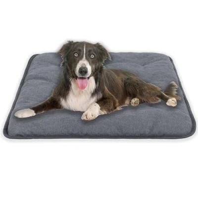 Abbildung von MyBestBuddy Hundekissen Pik grau 120x80 cm XXL, allergikerfreundlich (100% Polyester), rutschfest 40C waschbar mit flauschigem Stoffbezug Hundematte BZW. Hundebett für sehr große Hunde