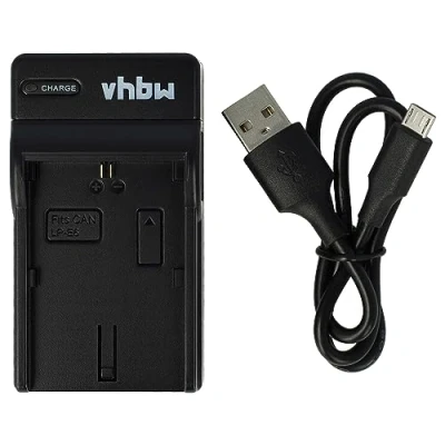 Abbildung von vhbw USB Ladegerät kompatibel mit Canon Batteriegriff R7, R5 C, R6 Mark II Kamera Camcorder/Akku Ladeschale, Ladeanzeige, 8,4 V