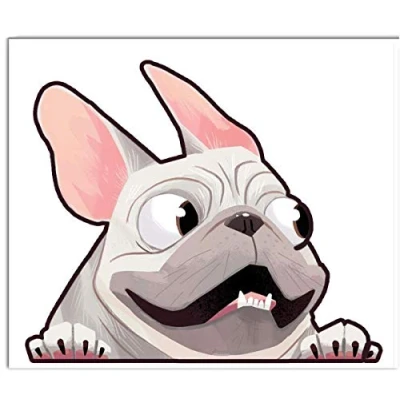 Abbildung von Biomar Labs® 1 x Vinyl Aufkleber Autoaufkleber Sticker Dog Hund Französische Bulldogge French Bulldog B 226