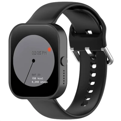 Abbildung von GIOPUEY Armband Kompatibel mit CMF by Nothing Watch Pro, Weiches Silikon [Verschleißfest] [Atmungsaktiv] Ersatzarmband Black