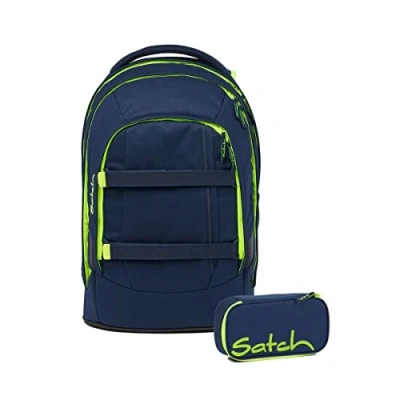 Abbildung von Satch Pack Schulrucksack Set 2tlg. mit Schlamperbox (Toxic Yellow)