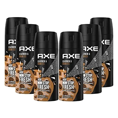 Abbildung von 6x AXE Deodorant / Bodyspray Men &quot;Leather &amp; Cookies&quot; 0 % Aluminiumsalze 150ml