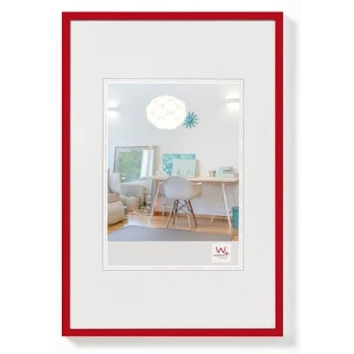 Abbildung von walther design Bilderrahmen rot 50 x 70 cm New Lifestyle Kunststoffrahmen KV070R
