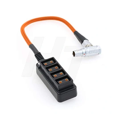 Abbildung von HangTon EXT 7 Pin zu D Tap Power Splitter Adapter Box für ARRI Alexa Mini Kamera, 1 bis 4 geflochtene Kabel