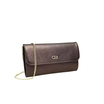 Abbildung von collezione alessandro Clutch Eleganz aus Leder mit separaten Fächern 26cm x 15cm 5m