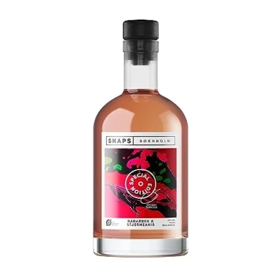 Abbildung von BORNHOLM SPIRITS Bio Schnaps Rhabarber &amp; Sternanis in Geschenkbox aus Dänemark, 0,5 L, 25% Vol.