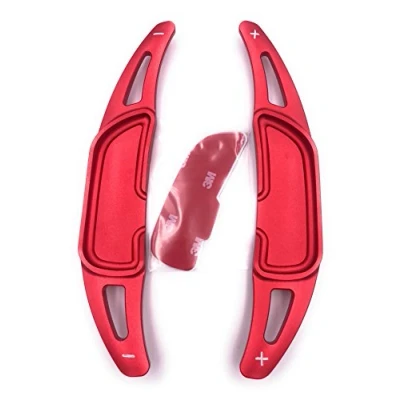 Abbildung von H Customs Schaltwippen Verlängerung Shift Paddle kompatibel mit AMG 2014 2020 Eloxiert Rot