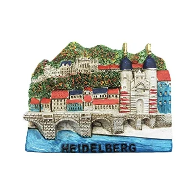 Abbildung von Heidelberg Deutschland 3D Kühlschrankmagnet Touristische Souvenirs Harz Magnetische Aufkleber Home &amp; Kitchen Dekoration aus China