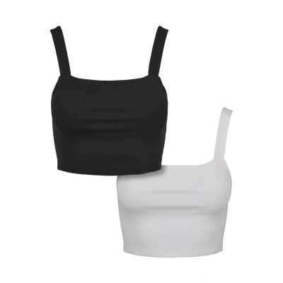 Abbildung von Urban Classics 2PACK Top, Damen, Größe: Medium, Black/white