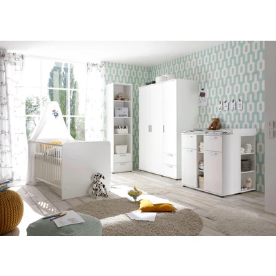 Abbildung von Begabino Babyzimmer Komplettset &quot;Bibo&quot;, (Set, 3 St., Bett, Wickelkommode, Schrank), Bett + Wickelkommode trg. Schrank