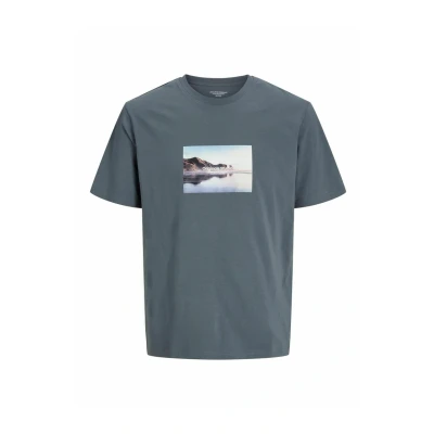 Abbildung von Jack &amp; Jones Jorvesterbro Picture CREW NECK Tshirt print, Herren, Größe: Small, Stormy weather