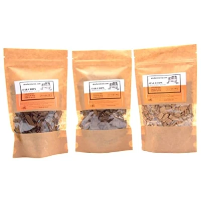 Abbildung von Eichenspäne Set 3 Packungen Eichenholzchips Französisch Alterung des Alkohols von Getränken