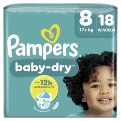 Abbildung von Pampers Baby Dry Größe 8, 18 Windeln, 17kg+ (18 Stk)
