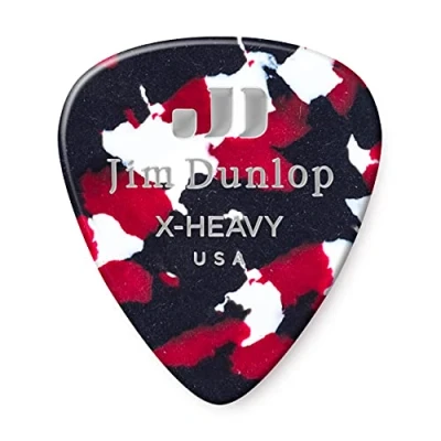 Abbildung von JIM DUNLOP Plektrum Genuine Celluloid Shell Extra Stark 12 Stück, confetti
