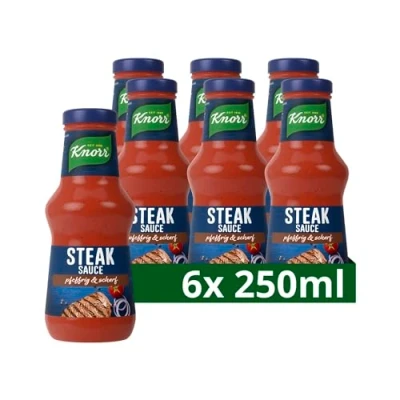 Abbildung von Knorr Steak Sauce scharfe Grillsauce mit würzigem Geschmack 6x 250 ml