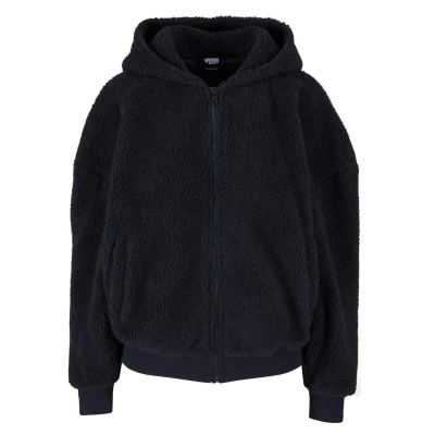 Abbildung von Urban Classics Fleecejacke, Damen, Größe: 4XL, Black
