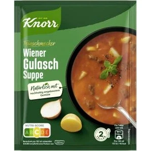 Abbildung von Knorr Feinschmecker Suppe mit Kartoffeln leckere Wiener Gulaschsuppe nachhaltig angebautem Gemüse 500 ml