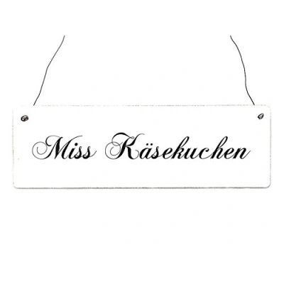 Abbildung von Interluxe Türschild Holzschild Miss KÄSEKUCHEN Bäckerin Dekoschild Geschenk Dekoration