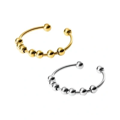 Abbildung von Purelei® Shade Anxiety Ring Set Ohrringe Damenring aus langlebigem Edelstahl Wasserfeste Ringe Größe 50 60 Modeschmuck für deinen individuellen Look