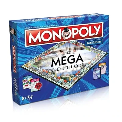Abbildung von Winning Moves Spiel Monopoly Mega 2nd Edition, Brettspiel, mit Tempowürfel