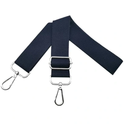 Abbildung von Taschengurte zum Wechseln Schultergurt Tasche Taschengurt Verstellbar Breit 3.8cm mit Silber Karabiner, Tragegurt für Handtaschen Damen Taschenband, Umhängegurt Taschen, Marineblau, Q4