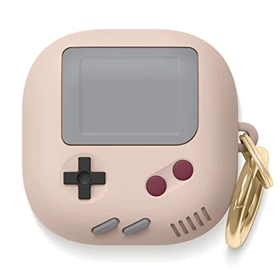 Abbildung von elago GB5 Case Kompatibel mit Samsung Galaxy Buds FE (2023), Buds2 Pro Hülle (2022) / Pro/Buds Live, Klassisches Handheld Game Console Design (Sandrosa)