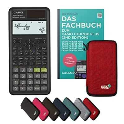 Abbildung von CALCUSO Standardpaket Rot mit Taschenrechner Casio FX 87DE Plus 2