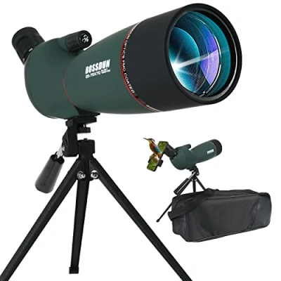 Abbildung von 25 75x70 HD Spektiv Sportschützen mit Stativ und Smartphone Adapter, Zoom Bak4 Prism FMC Lens 45 Grad abgewinkelte Teleskop für Vogelbeobachtung Wildlife Scenery Jagd Wildtiere Stargazing (GREENA)