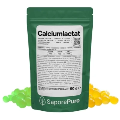 Abbildung von Saporepuro Calciumlactat pulver 50 gr Ideal zur Sphärifizierung in der molekularen Küche