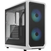 Abbildung von Fractal Design Focus 2 White Tempered Glass Clear Tint Mesh Front Two 140 mm Aspect Fans Included ATX Gaming Case