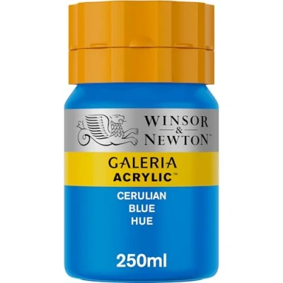 Abbildung von Winsor &amp; Newton 2137138 Galeria Acrylfarbe, hohe Pigmentierung, lichtecht, buttrige Konsistenz, 250 ml Tube Cölinblau