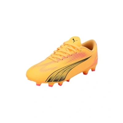 Abbildung von Puma Ultra PLAY FG/AG JR Unisex Fußballschuh Nocken für Kinder, Größe: 35, Sun stream/black/sunset glow Schuhe