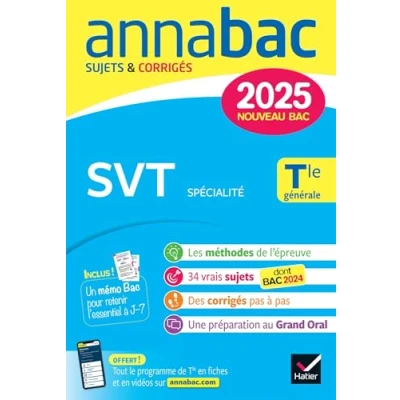 Abbildung von Annales du bac Annabac 2025 SVT Tle générale (spécialité): sujets corrigés &amp; méthodes de l&#039;épreuve spécialité