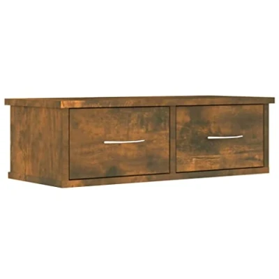Abbildung von vidaXL Wandschrank TV Schrank Hängeschrank Fernsehschrank Lowboard Fernsehtisch HiFi Möbel Wohnzimmer Räuchereiche 60x26x18,5cm Holzwerkstoff