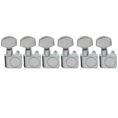 Abbildung von Musiclily Pro 6 in line 2 pin Geschlossen Gitarre Tuners Mechaniken Tuning Pegs Keys Machine Heads Set für Fender Strat/Tele E Gitarre, Chrom