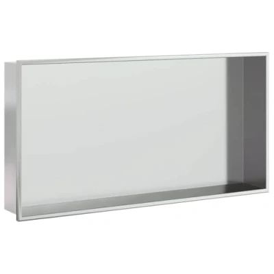 Abbildung von vidaXL Duschnische Silbern Gebürstet 62x32x9 cm Edelstahl