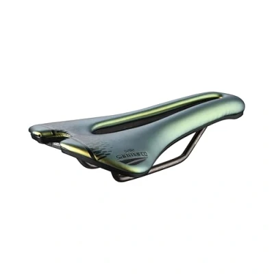 Abbildung von Selle San Marco ASPIDE Short Racing Fahrradsattel, Rennradsattel, leicht, anatomisches Loch, Rahmen aus Xsilite Größe L3, Iridescent Gold