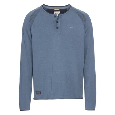 Abbildung von camel active Henley Langarmshirt, Herren, Größe: Medium, Denim blue