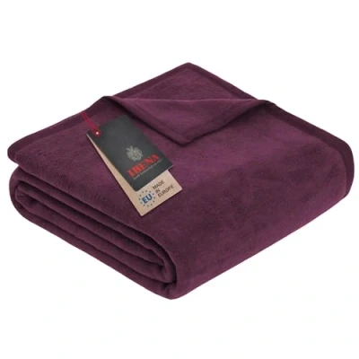 Abbildung von IBENA Wohndecke &quot;Luxus&quot;, verschiedene Größen, unifarbenes Design, Kuscheldecke