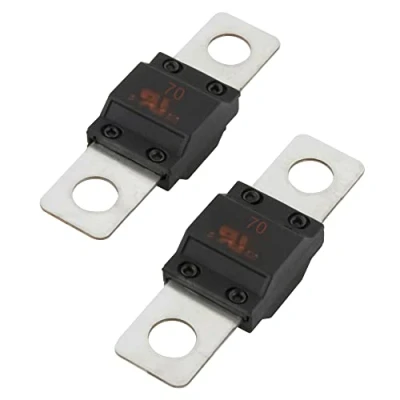 Abbildung von 2 Stück SeKi Midi Schraubsicherung Hochstromsicherung 70A Ampere bis 32V DC KFZ Auto LKW Streifensicherung