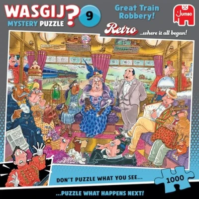 Abbildung von Wasgij Retro Mystery 9 Zugüberfall Puzzle 1000 Teile