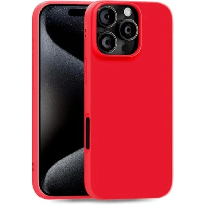 Abbildung von MyGadget Hülle kompatibel mit Apple iPhone 16 Pro Max robuste Handyhülle TPU Case Slim Silikonhülle Back Cover Kratzfest Schutzhülle matt Rot