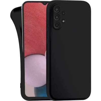 Abbildung von MyGadget Hülle für Samsung Galaxy A13 4G robuste Silikon Schutzhülle TPU Case Slim Silikonhülle Back Cover Kratzfest Handyhülle Matt Schwarz