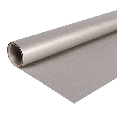 Abbildung von Clairefontaine 95776C Rolle Kraftpapier, 3 x 0,70 m, 60 g, ideal für Ihre Bastelprojekte und DIY, Silber, 1