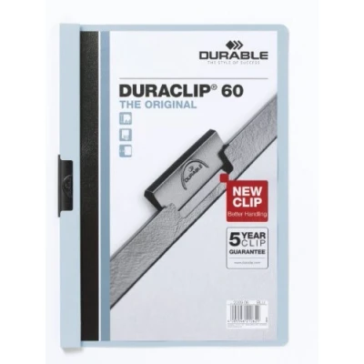 Abbildung von Durable Klemm Mappe Duraclip Original 60 (für 1 Blatt A4), 25 Stück, blau, 220906