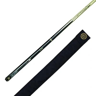 Abbildung von BCE Unisex Adult Heritage 2 Piece Mark Selby Matching Grain 145cm with 9.5mm Tip Snooker English Pool Cue, Black Butt/Natural Wood Shaft, 57&quot; (145cm)