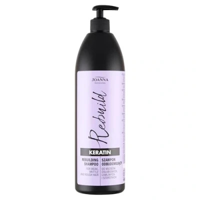 Abbildung von Joanna Professional Keratin Shampoo für brüchiges Haar innovativer Komplex mit Wirkstoffen aktiven Haarwuchs professionelles Produkt gegen Haarausfall &amp; Haarbruch 1000 ml