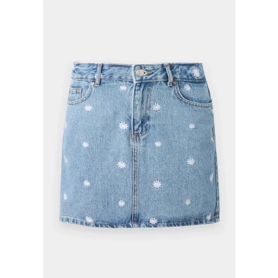 Abbildung von ONLY Onlstella Daisy Skirt Jeansrock, Damen, Größe: Small, Light blue denim