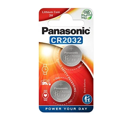 Abbildung von Panasonic CR2032 Lithium Knopfzelle, 3V, 12 Packungen (24Stück)